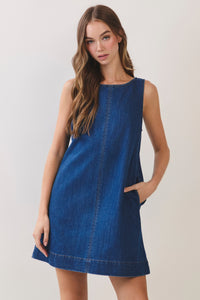 The Hadley Denim Mini Dress