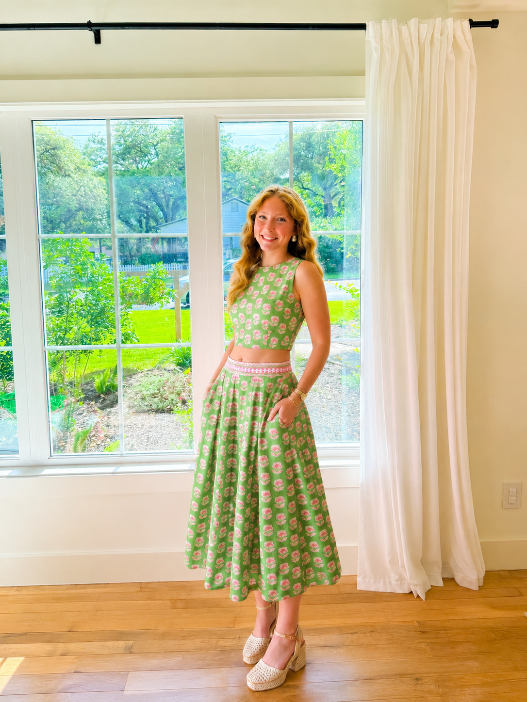 Fresh Bloom Two-Piece Set - Green
