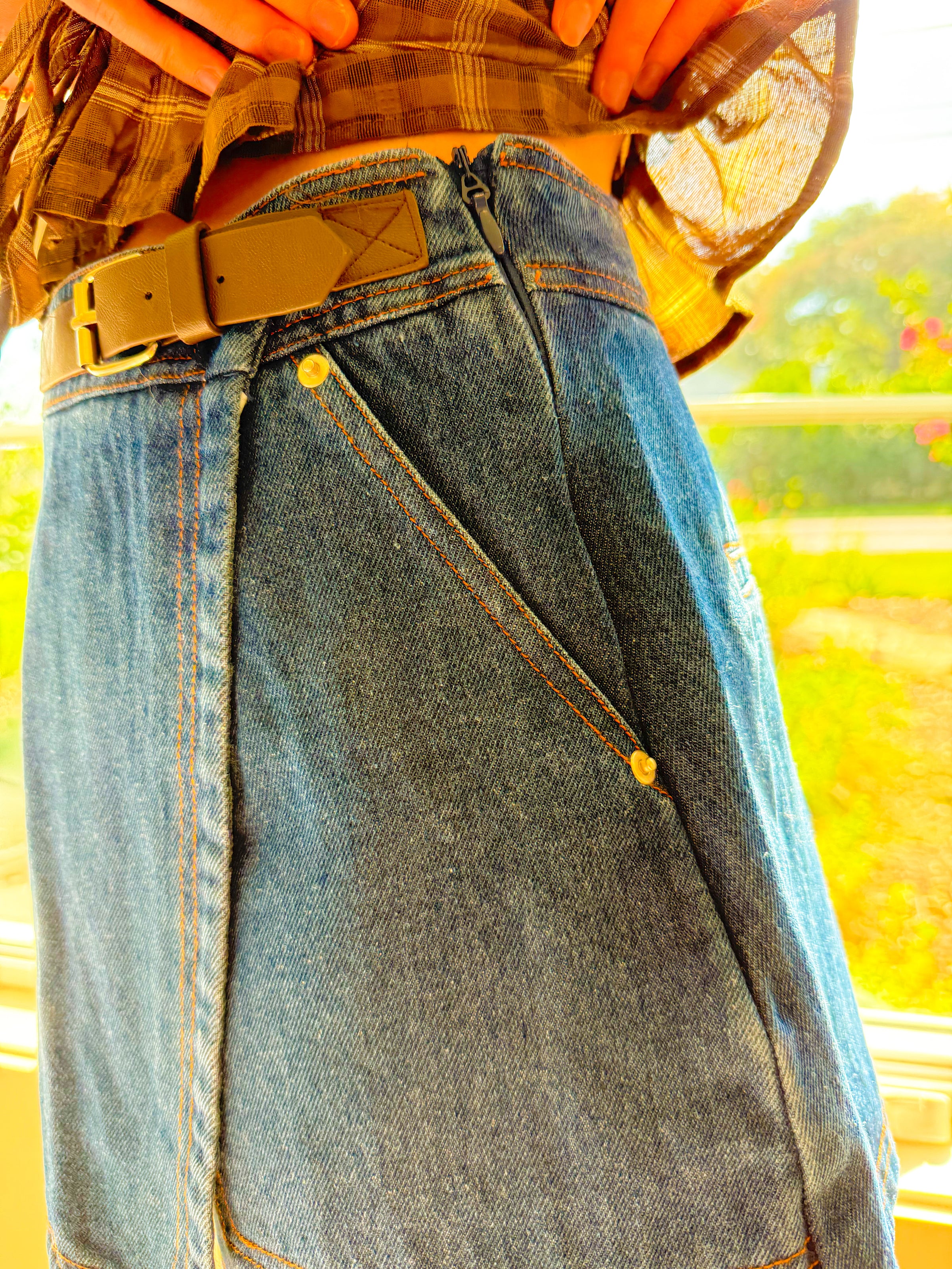 Main street Denim Skort - Medium Wash
