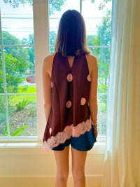 After Hours Halter Top - Burgundy