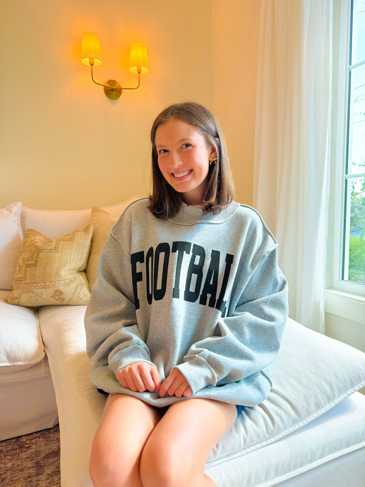 Tailgate Ready Reversible Mockneck Sweatshirt - H.Grey/Black