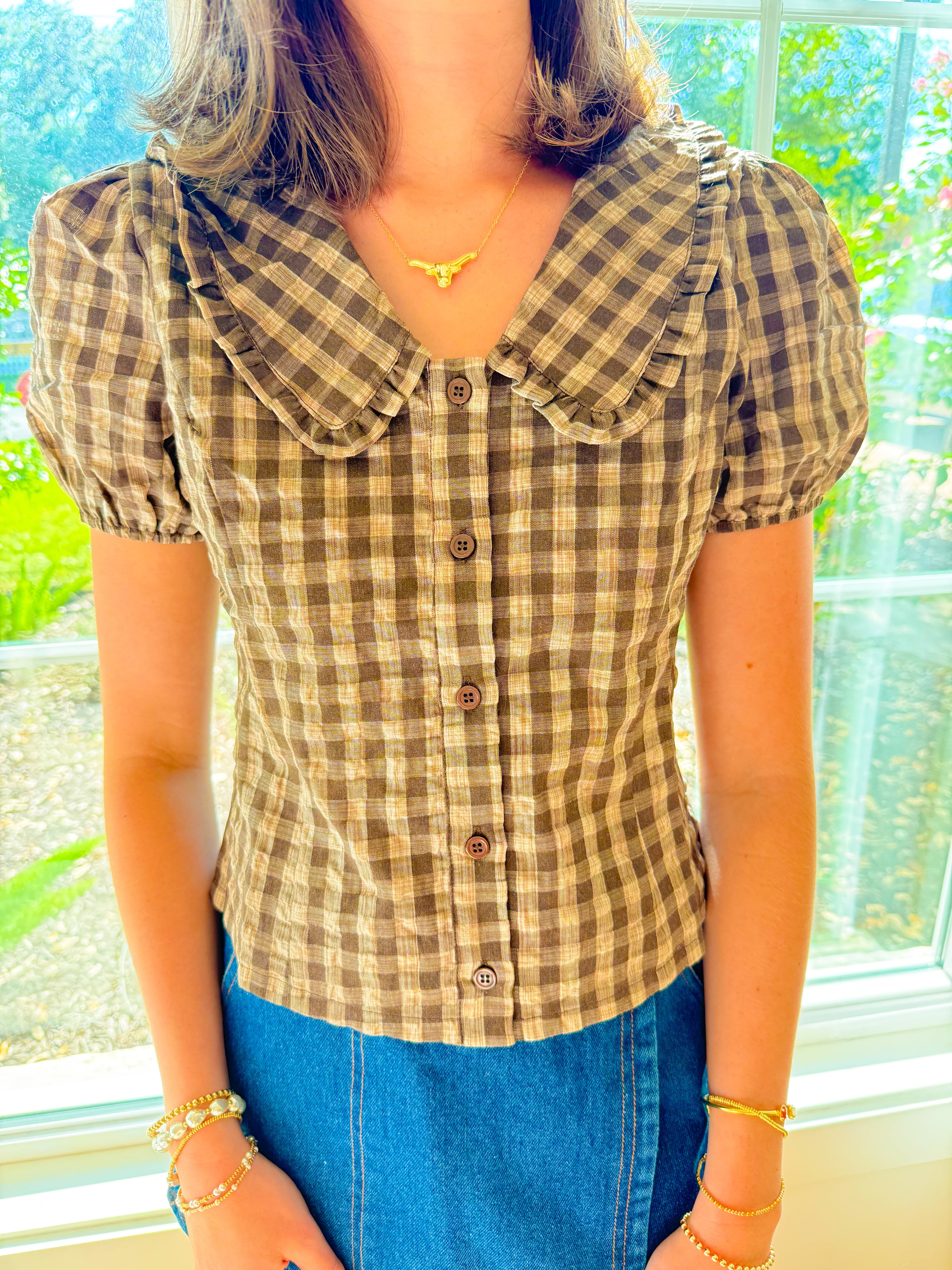 Harvest Honey Top - Brown
