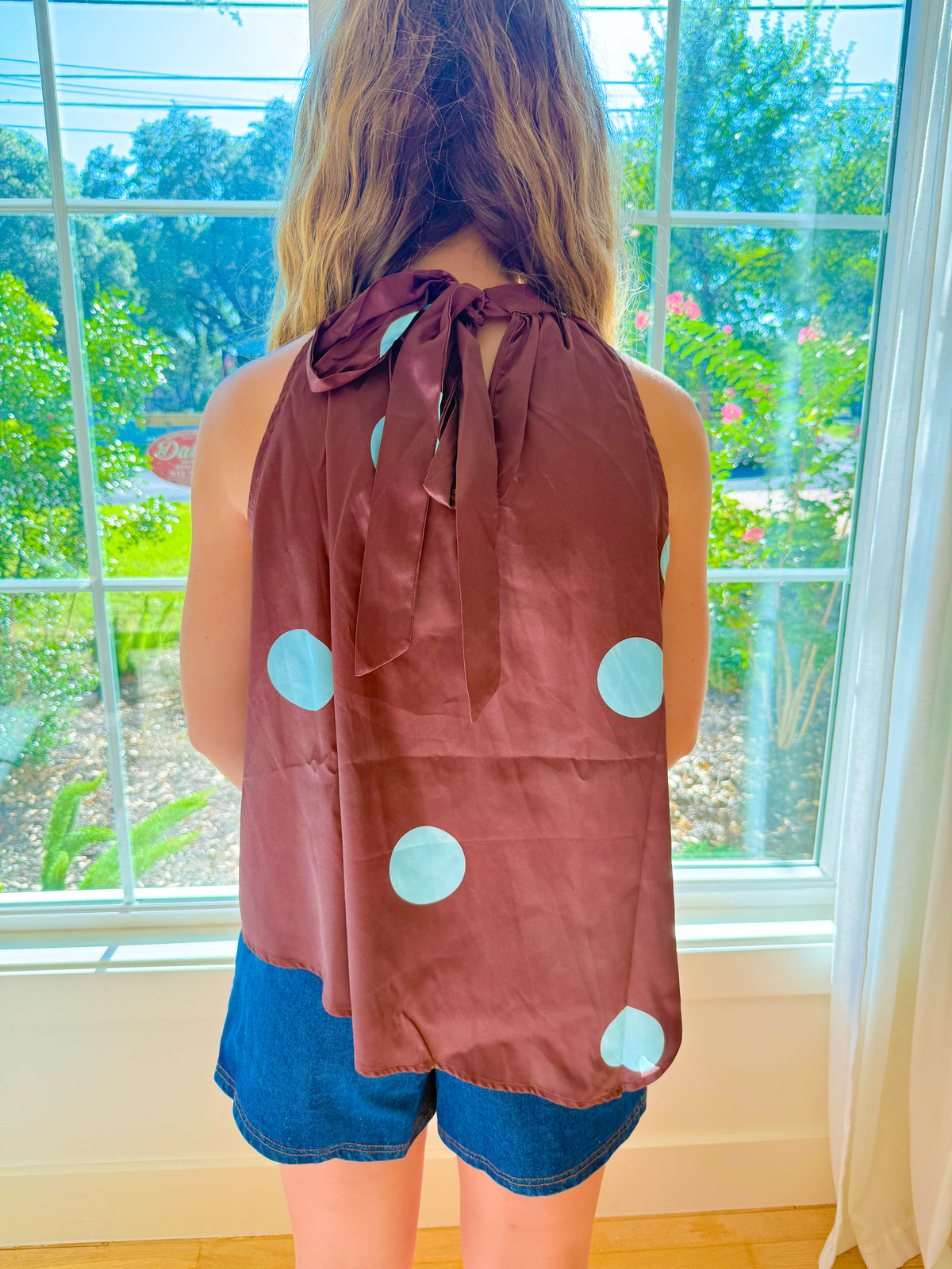 Espresso Skies Halter - Brown/Blue