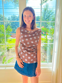 Cocoa & Cream Top - Brown