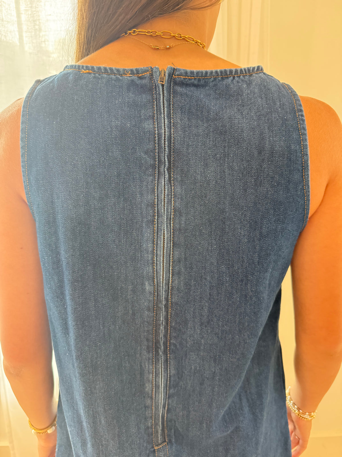 The Hadley Denim Mini Dress