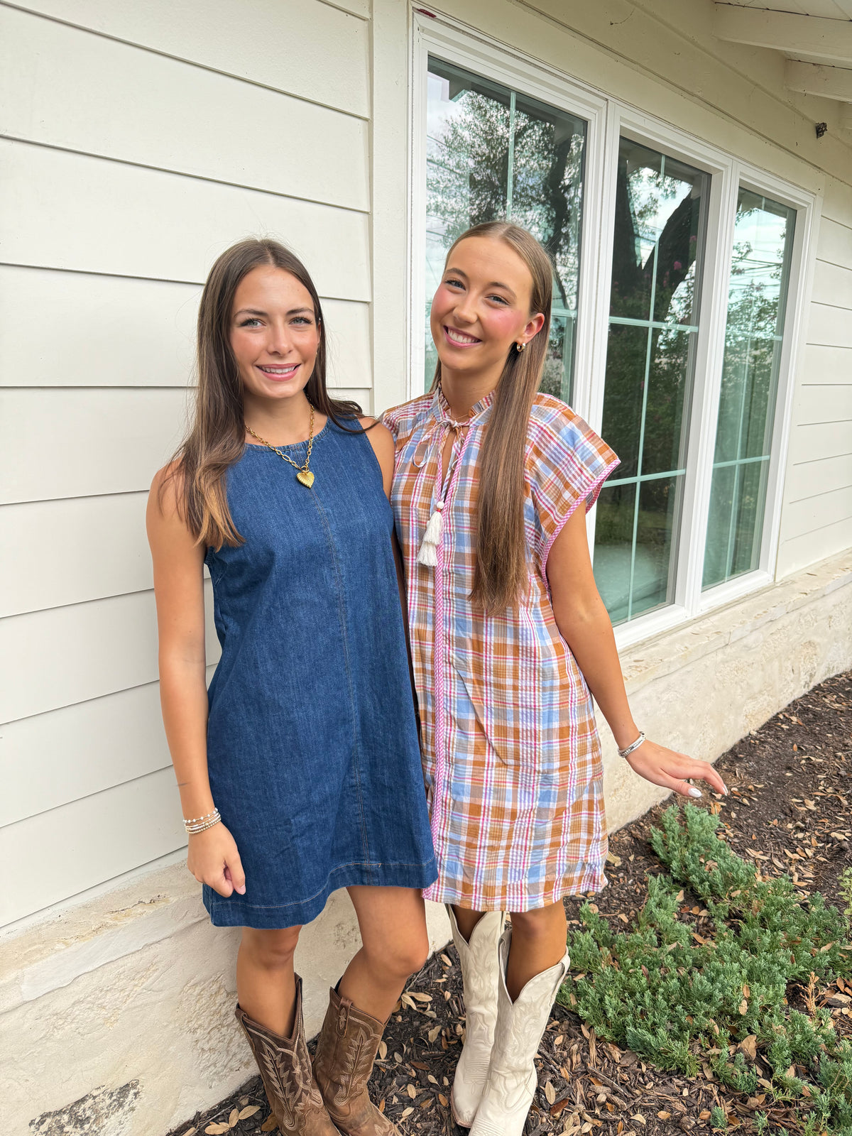 Golden Harvest Plaid Mini Dress – Mustard