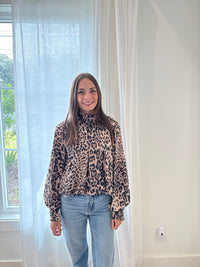 Untamed Elegance Leopard Blouse