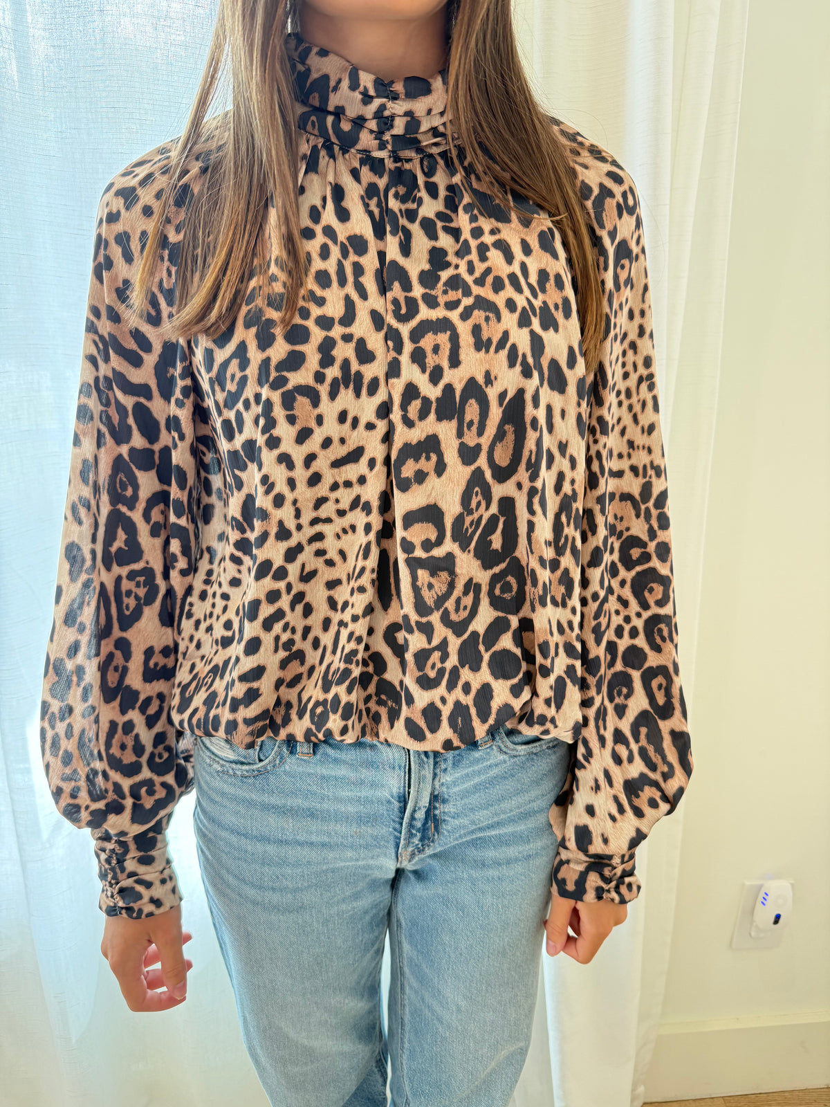 Untamed Elegance Leopard Blouse