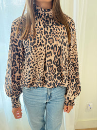 Untamed Elegance Leopard Blouse