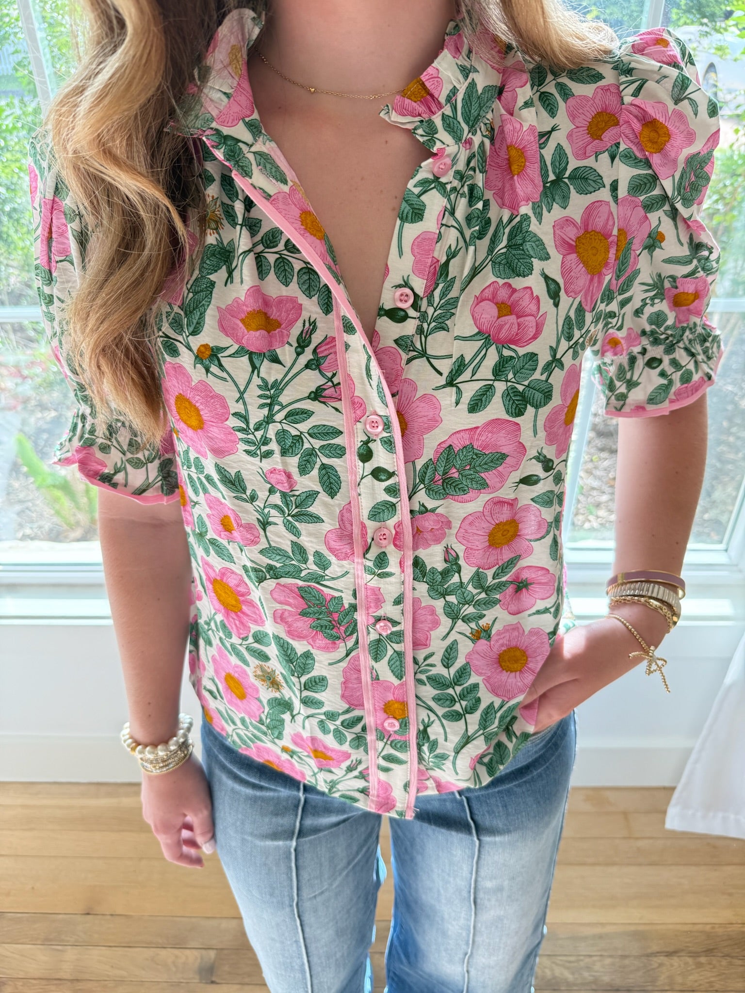 Garden Party Top - Pink