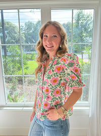 Garden Party Top - Pink