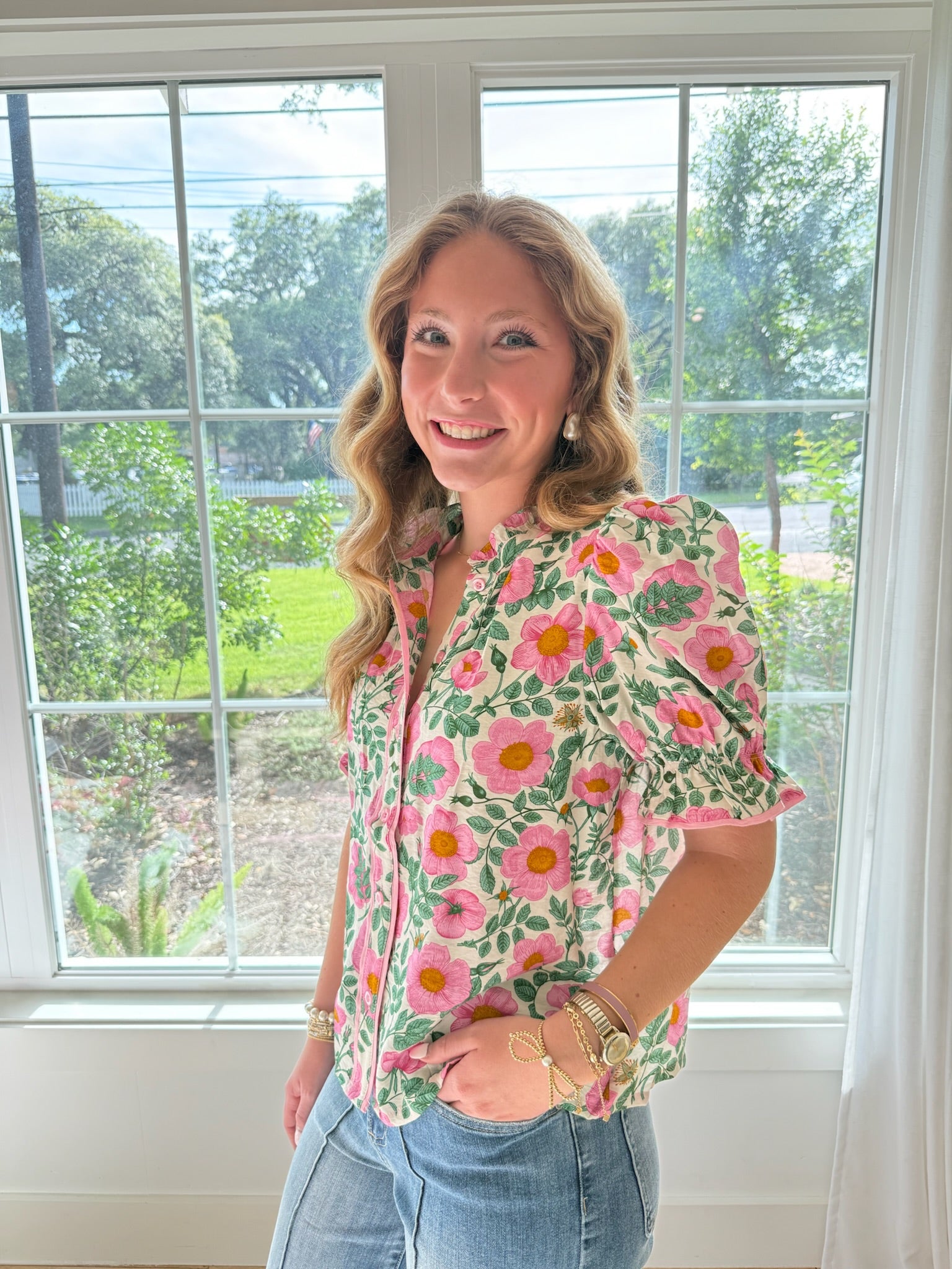 Garden Party Top - Pink
