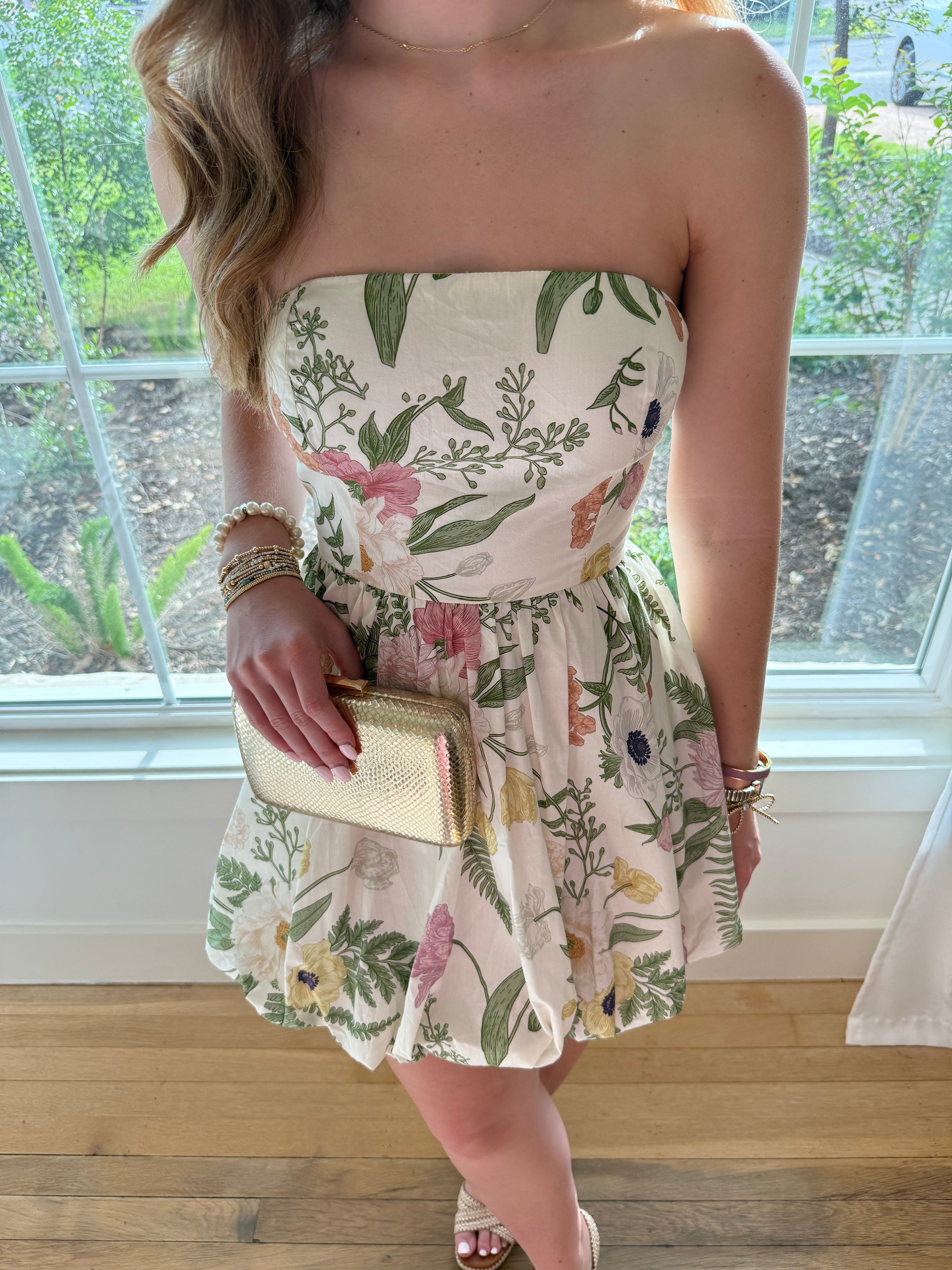 Garden Muse Mini Dress - Off White
