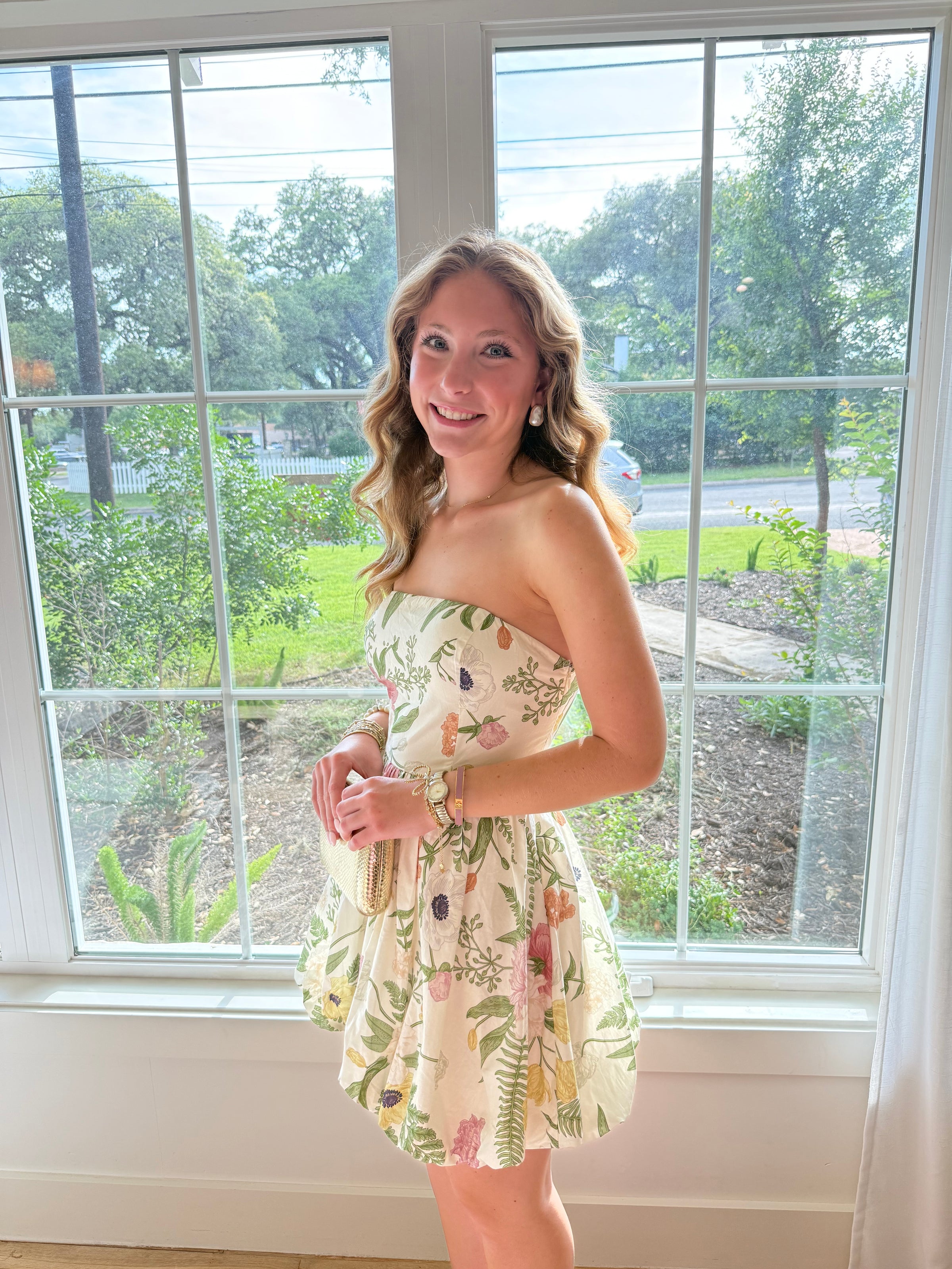 Garden Muse Mini Dress - Off White