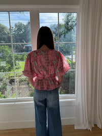 Mint To Bloom Blouse - Pink/Mint