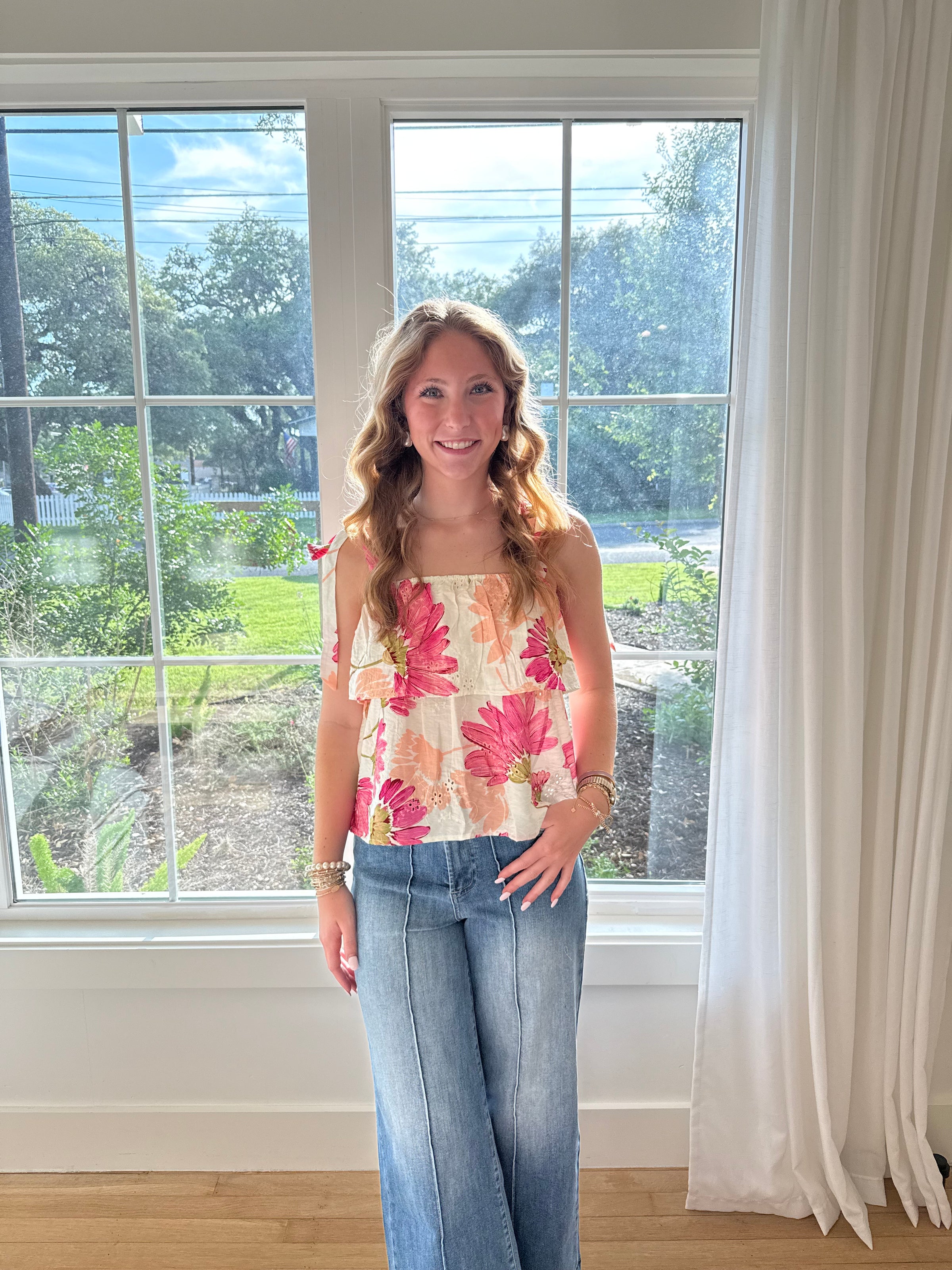 Blushing Bloom Top - Pink Multi