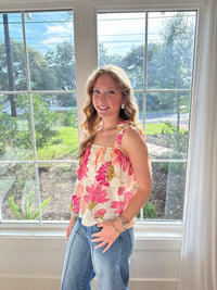 Blushing Bloom Top - Pink Multi