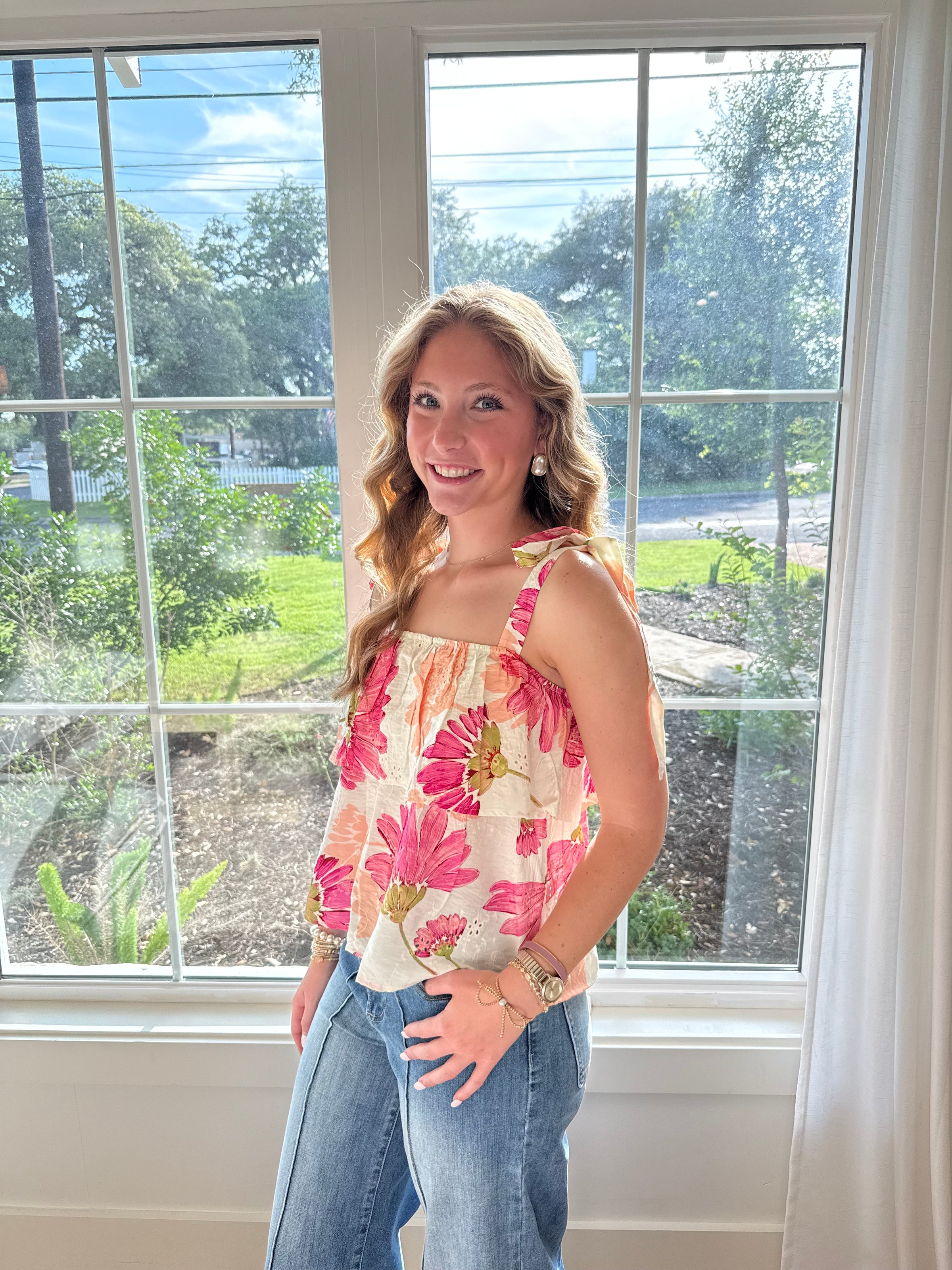 Blushing Bloom Top - Pink Multi