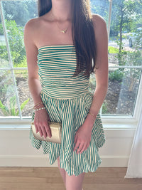 Cabana Stripe Dress - Green