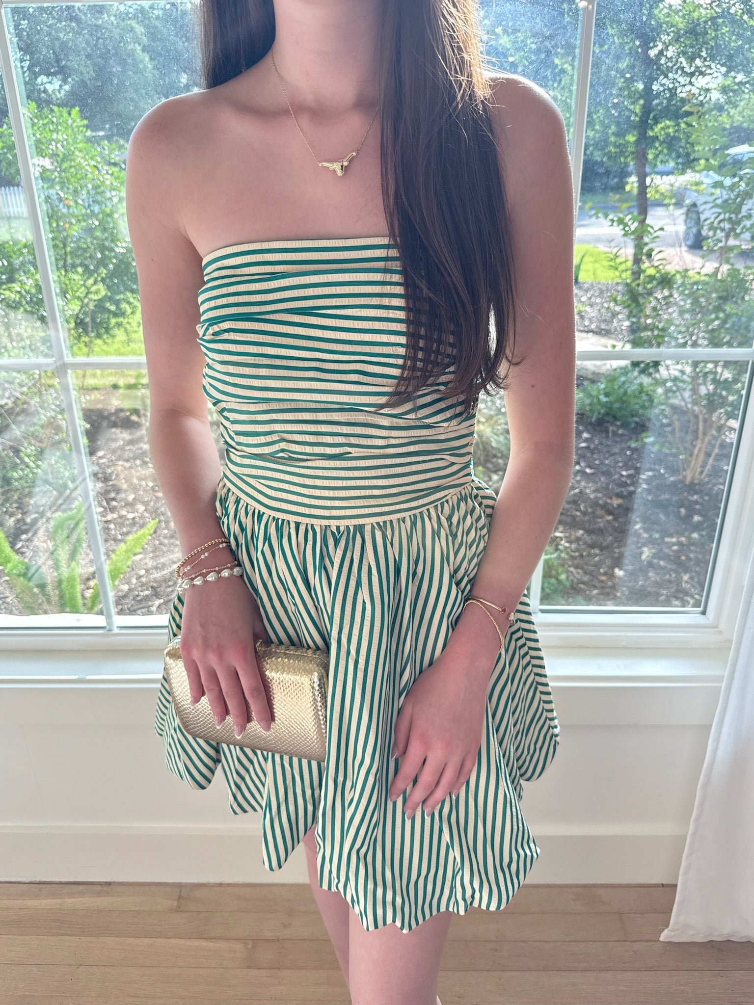 Cabana Stripe Dress - Green