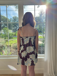 The Hazel Floral Dress - Brown
