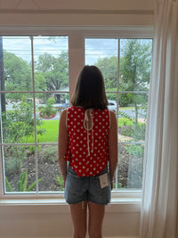 Dotty Darling Top - Red/White