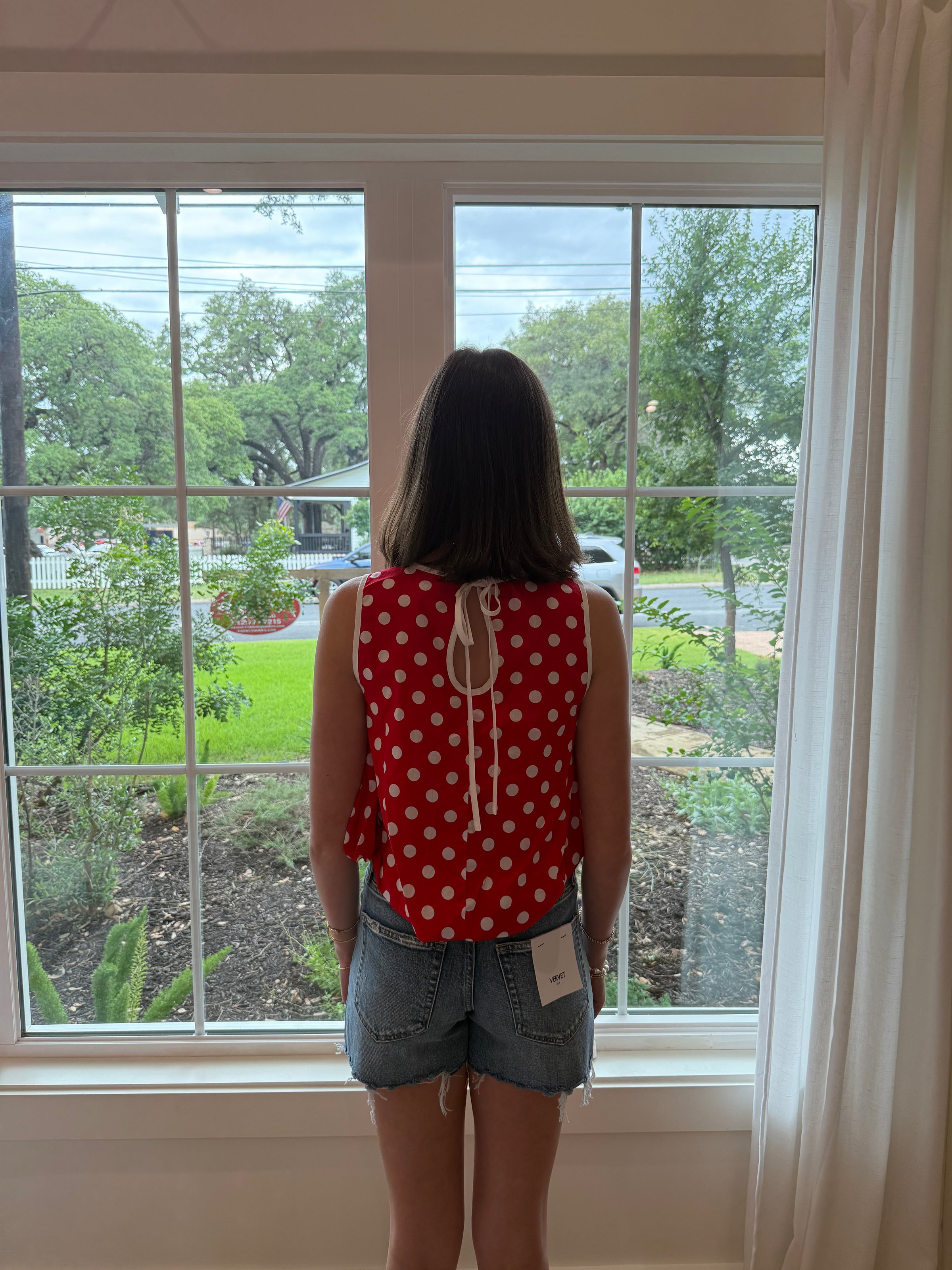 Dotty Darling Top - Red/White
