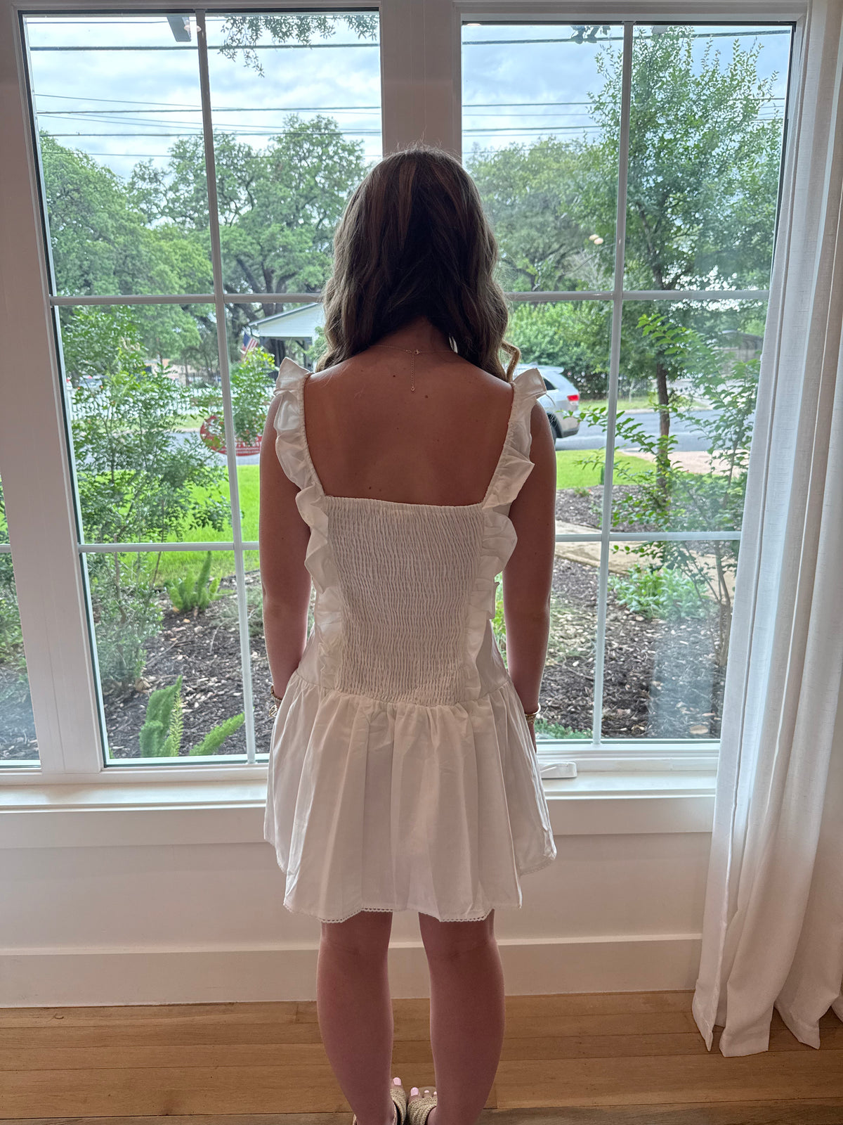 Ruffle Me Pretty Dress - White