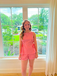Firecracker Gingham Set - Red