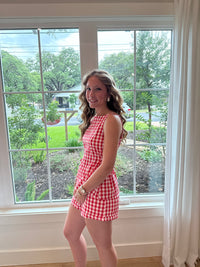 Firecracker Gingham Set - Red