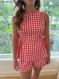 Firecracker Gingham Set - Red