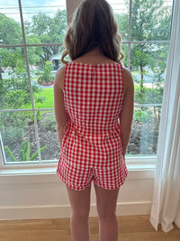Firecracker Gingham Set - Red